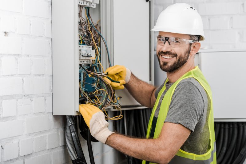 Electrician Installing Panel